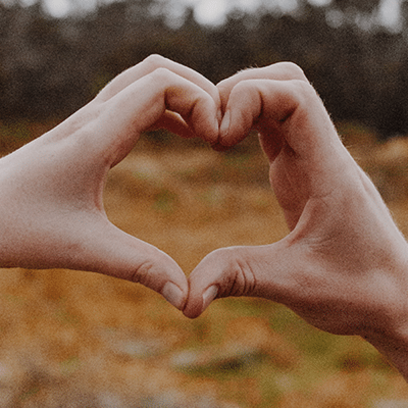 hands creating a heart
