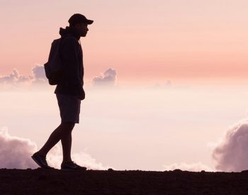 Man walking the camino
