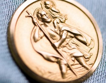 St. Christopher and Jesus medal
