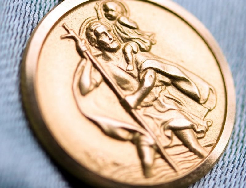 St. Christopher and Jesus medal