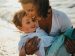 Mom with son at a beach