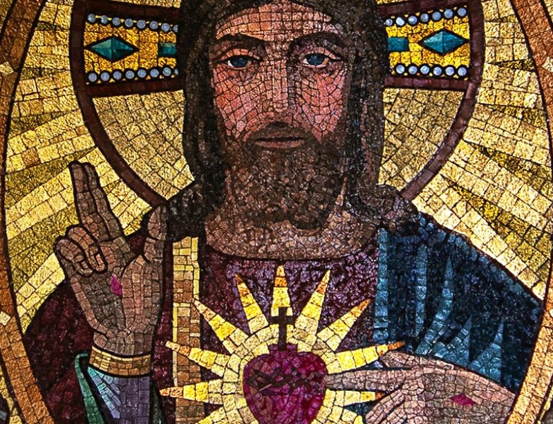 mosaic of the sacred heart of jesus
