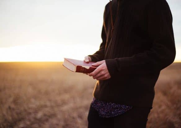 photo-1479708231022-4be40f711aad.jpg Person holding the Bible in a field