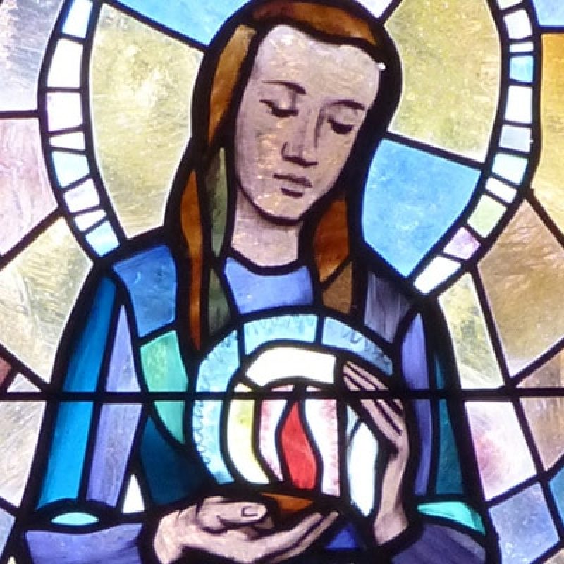 Stained Glass Window of Saint Maria Goretti