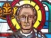 Stained glass window of Saint Maximilian Mary Kolbe