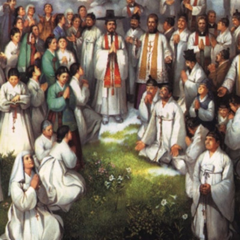 Painting of Saints Andrew Kim Taegon, Paul Chong Hasang, and Companions