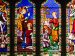 Stained Glass Window of Saints Michael, Gabriel, and Raphael