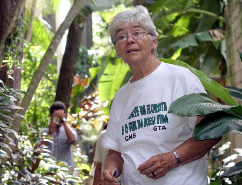 U.S. Sister Dorothy Stang, a member of the Sisters of Notre Dame de Namur, is pictured in a 2004 file photo in Belém, Brazil. Feb. 12, 2025, was the 20th anniversary of the killing of Sister Dorothy, a citizen of Brazil and the United States, who spent nearly four decades defending the rights of poor settlers as well as working to save the rainforest from powerful ranchers bent on destroying it. (OSV News photo/Reuters)