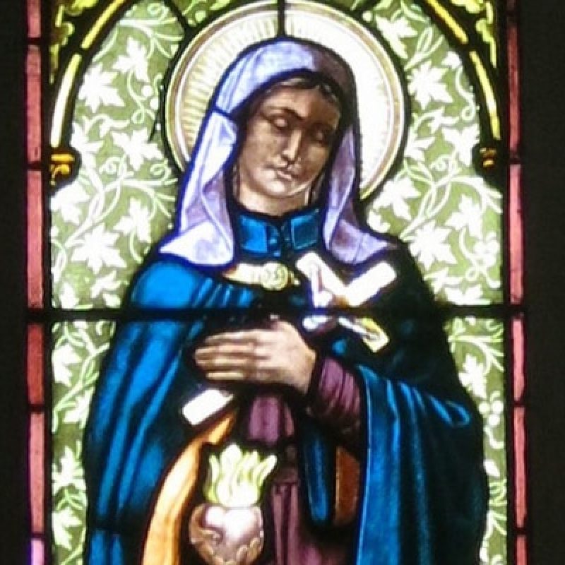 Stained Glass Window of Saint Catherine of Genoa