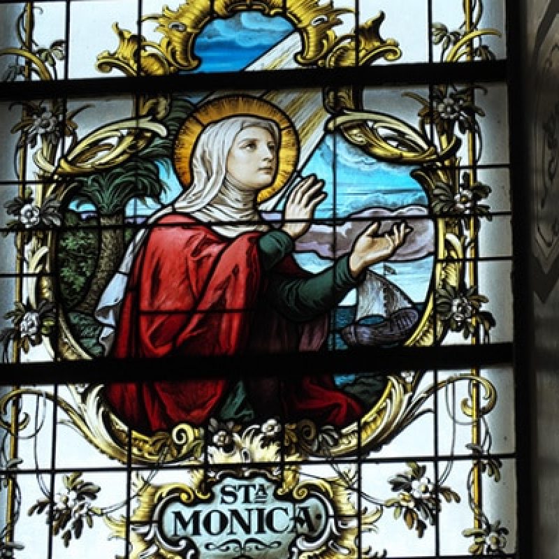 Stained Glass window of Saint Monica