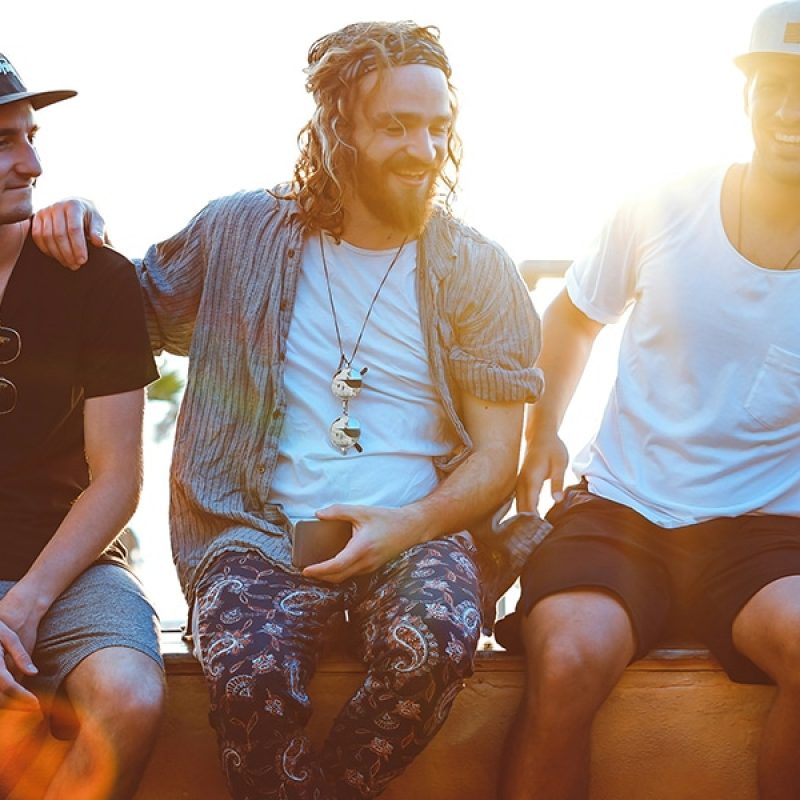 Three man that are friends.