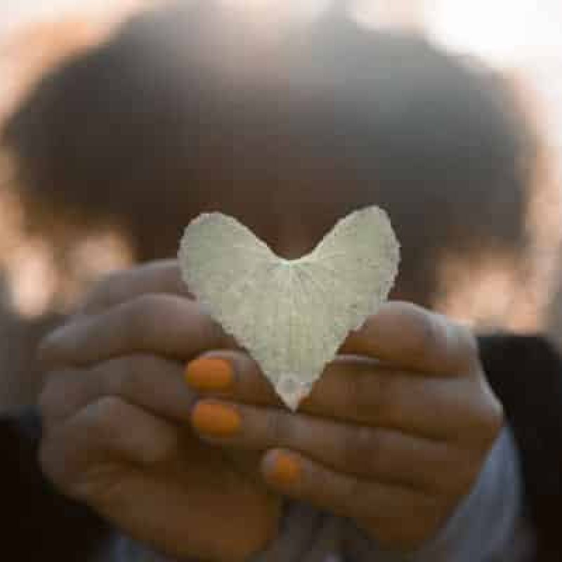 woman-heart-shaped-leaf